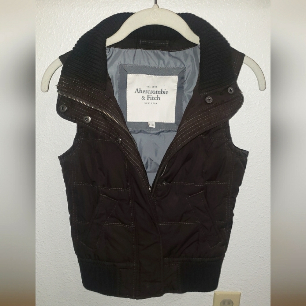 Abercrombie & Fitch| Vintage Y2K Quilted Puffer Down Double Zip Vest